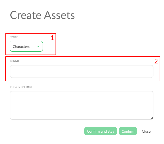 Create an asset